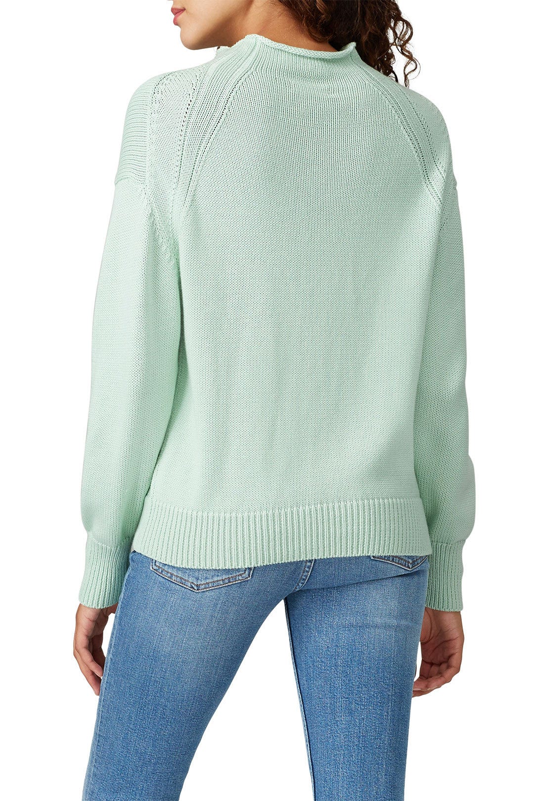 Mint Transfer Stitch Sweater by 525 America 1