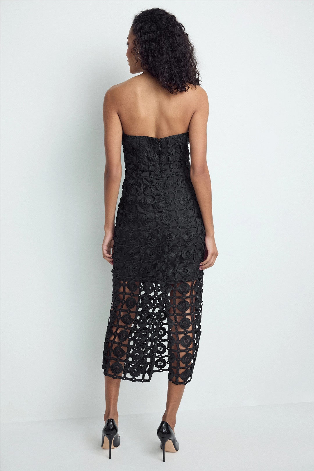 Black Kait Tile Lace Dress by Milly | Rent the Runway