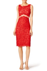 Red Keira Sheath by Reem Acra