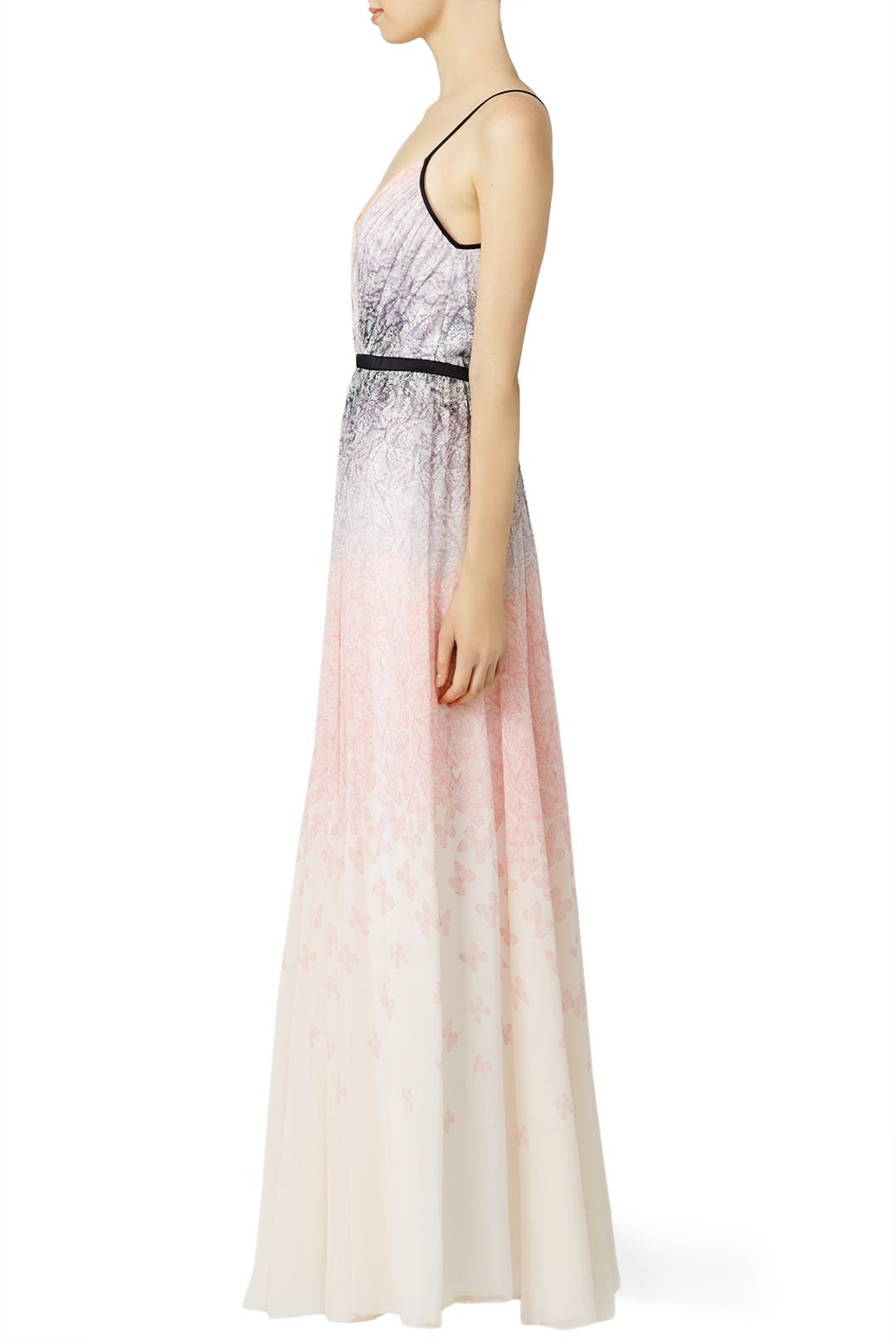 Badgley Mischka☆定価＄1100 淡ピンクフェザーチュールドレス Twirling Butterfly Maxi by Badgley Mischka | Rent the Runway