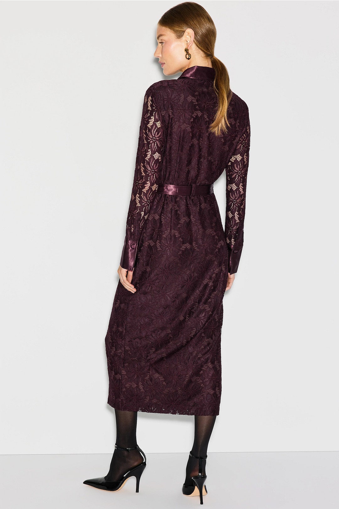 Satin Detail Lace Midi Dress by Derek Lam 10 Crosby x RTR 2