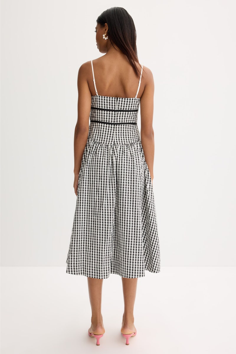Georgia Gingham Midi Dress by For Love and Lemons - Photo 2