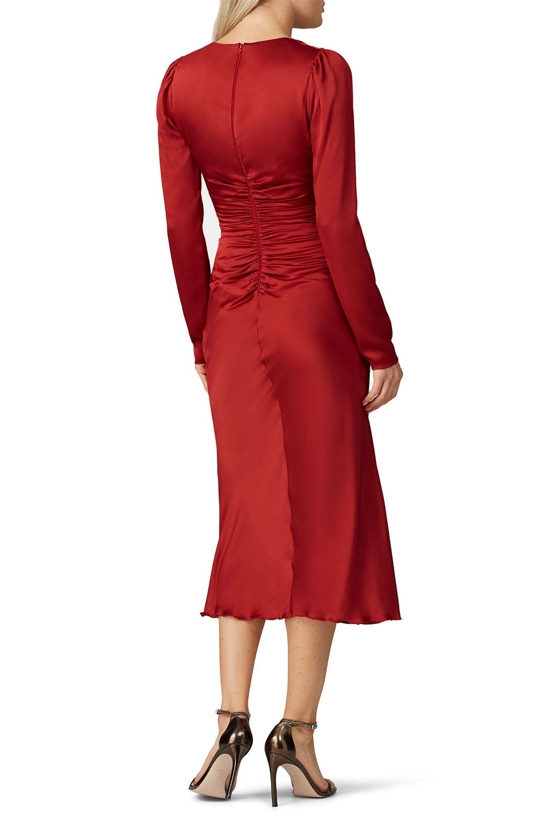 Ruched Midi Dress by NISSA 2
