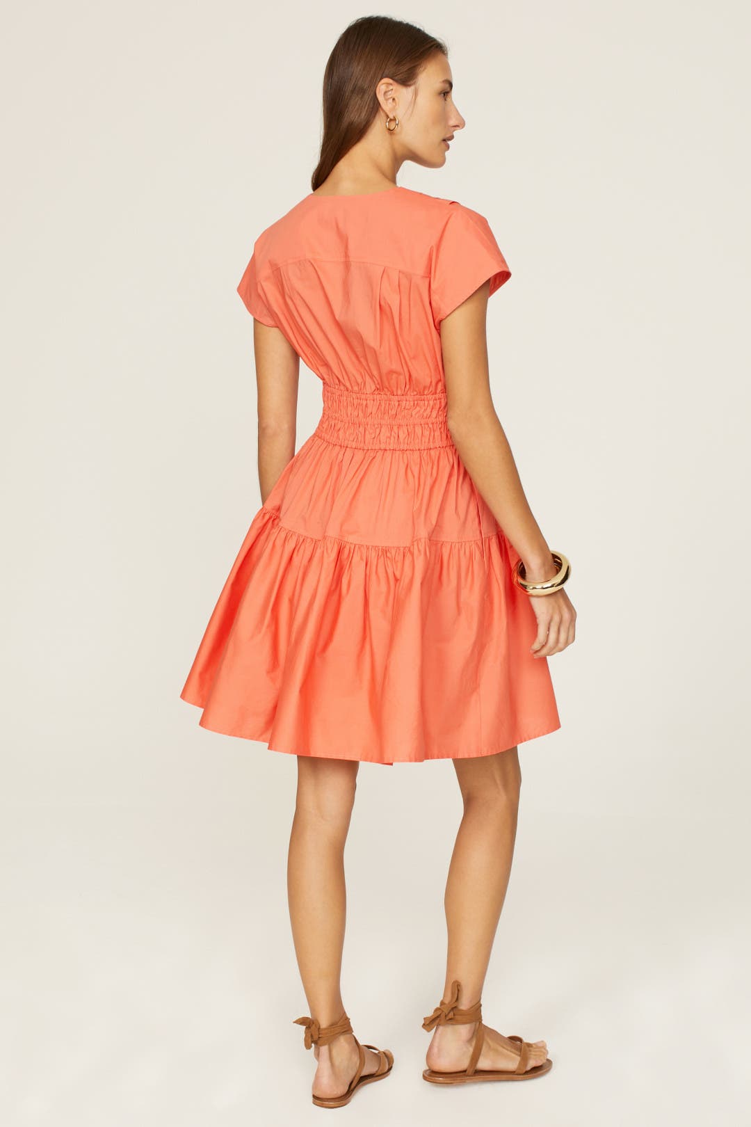 Orange Tie Waist Mini Dress by Derek Lam 10 Crosby x RTR | Rent