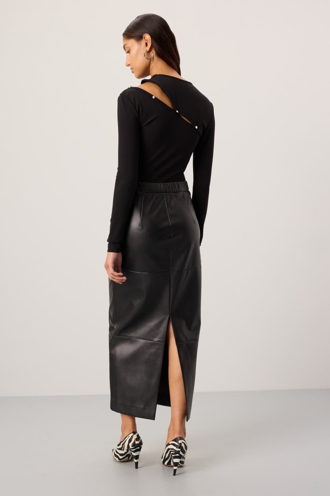 Faux Leather Column Skirt by Rosetta Getty x RTR | Rent the