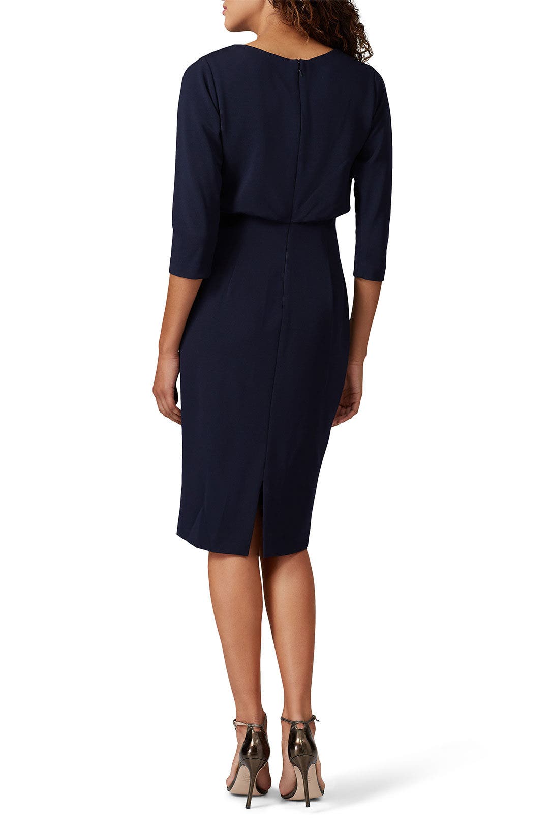 Navy Day Sheath by Badgley Mischka 2