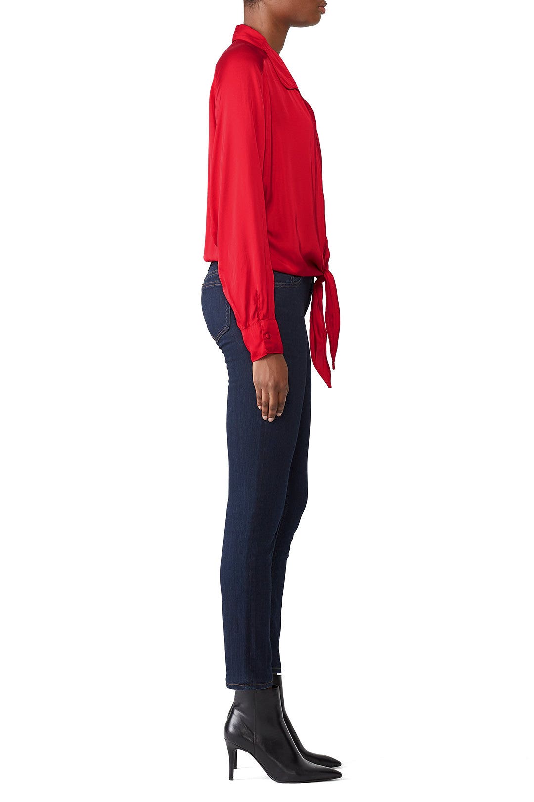 Red Tie Front Shirt by Fifteen Twenty 1