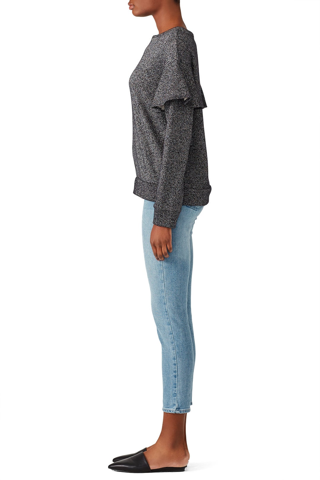 Terry Ruffle Sweatshirt by Sanctuary 1