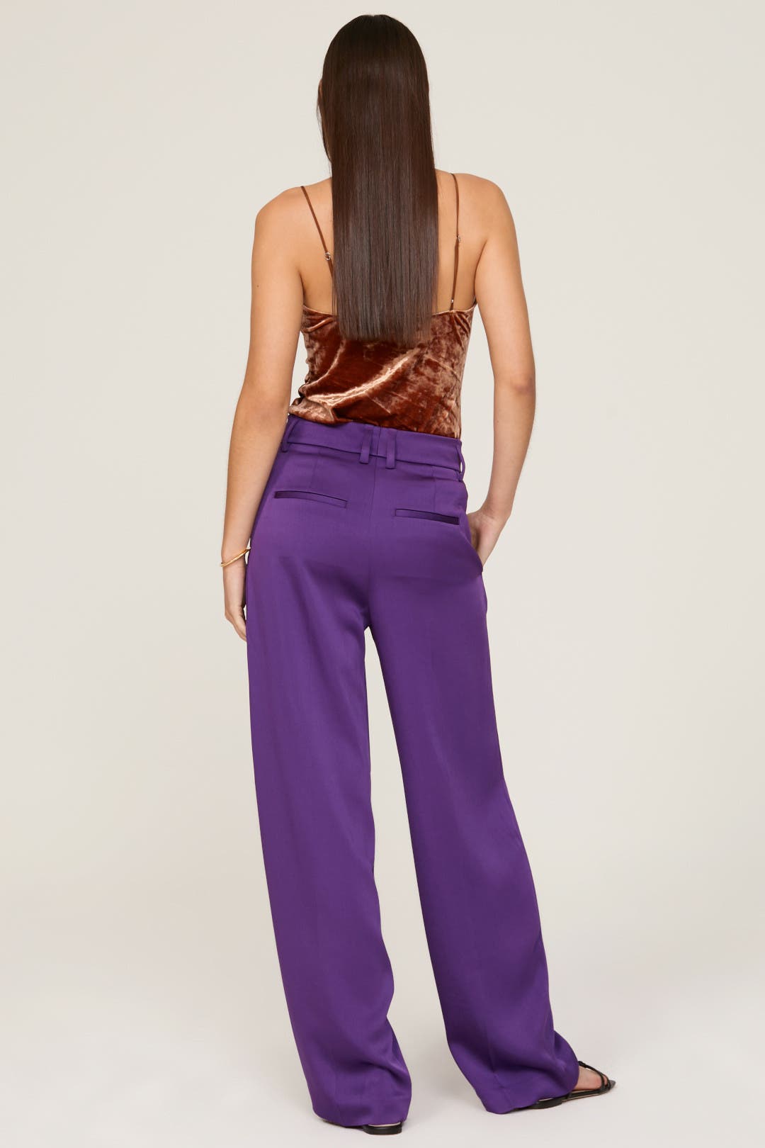 Satin Wide Leg Trousers by VINCE. | Rent the Runway