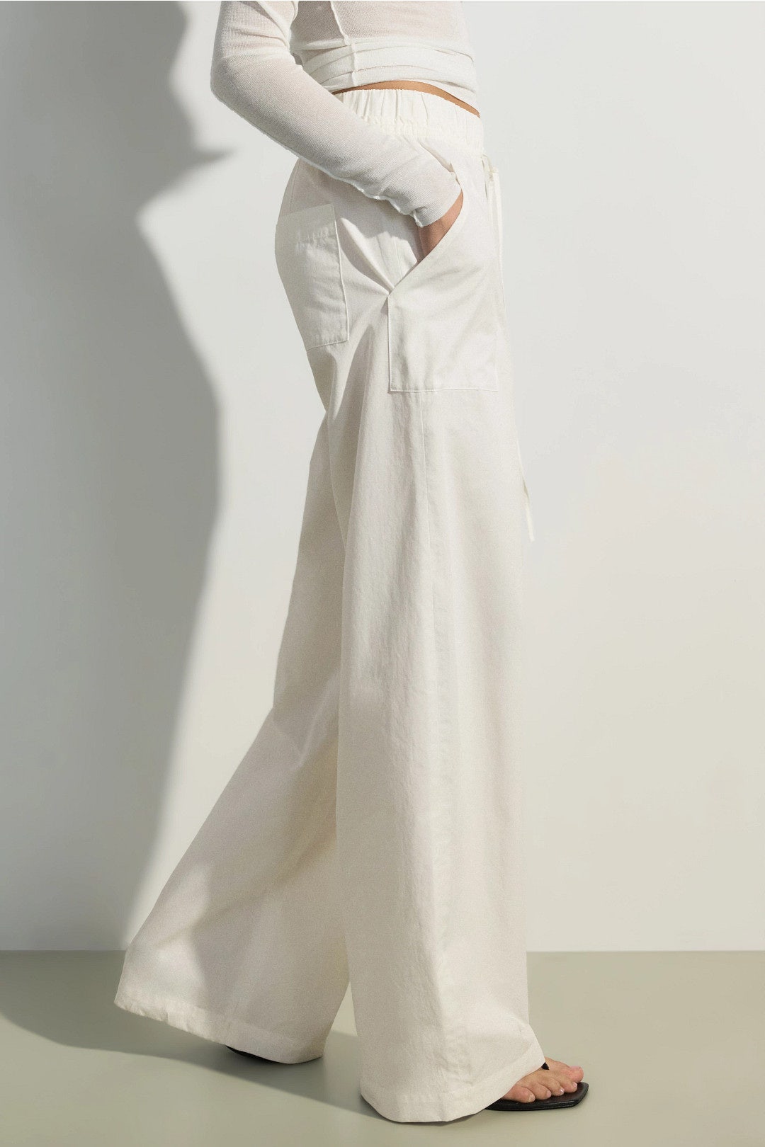 Mid Rise Cotton Drawstring Pants by VINCE. 1