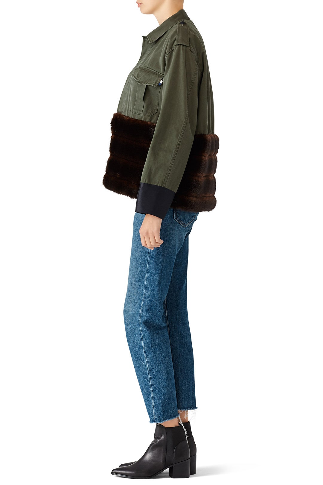 Faux Fur Trim Field Jacket by Harvey Faircloth 2