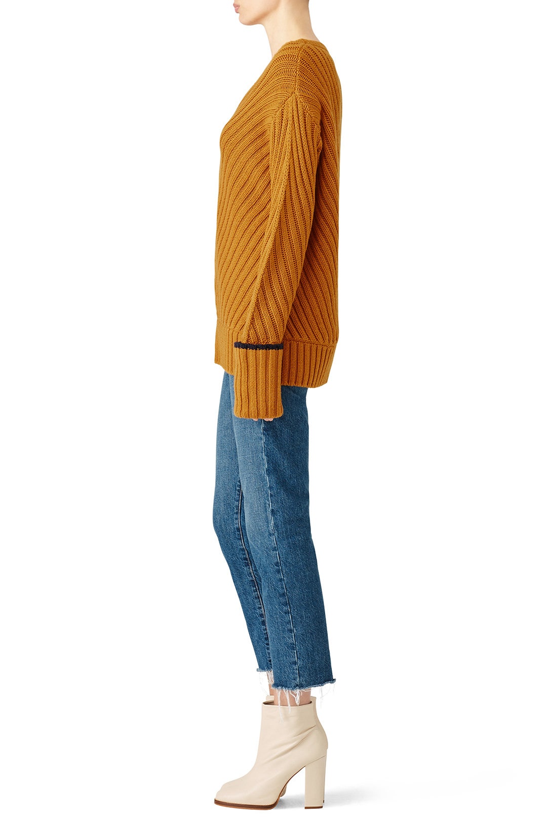 Yellow Plunge Sweater by Jason Wu 1