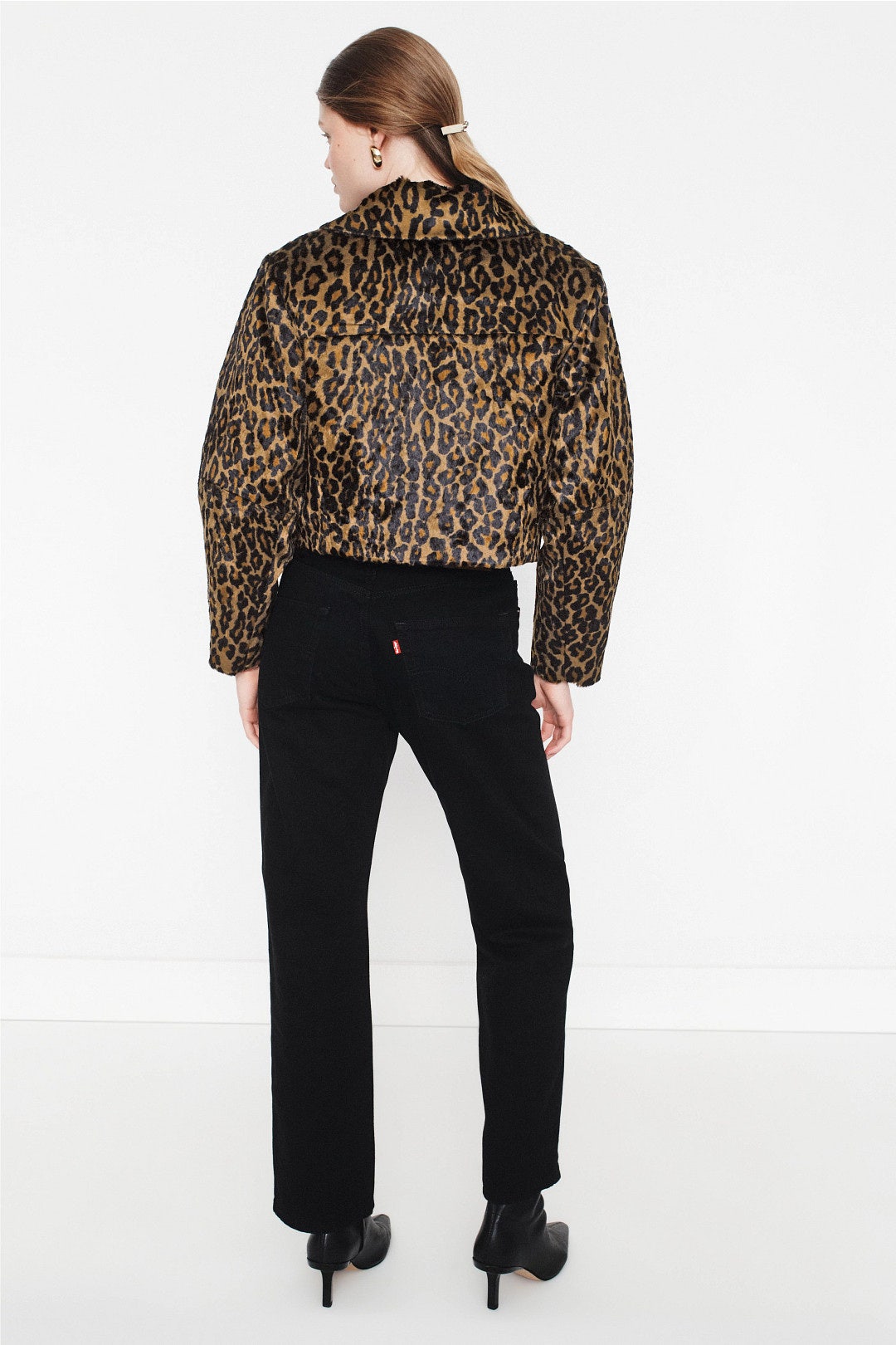 Leopard Faux Haircalf Jacket by Peter Som x RTR 2