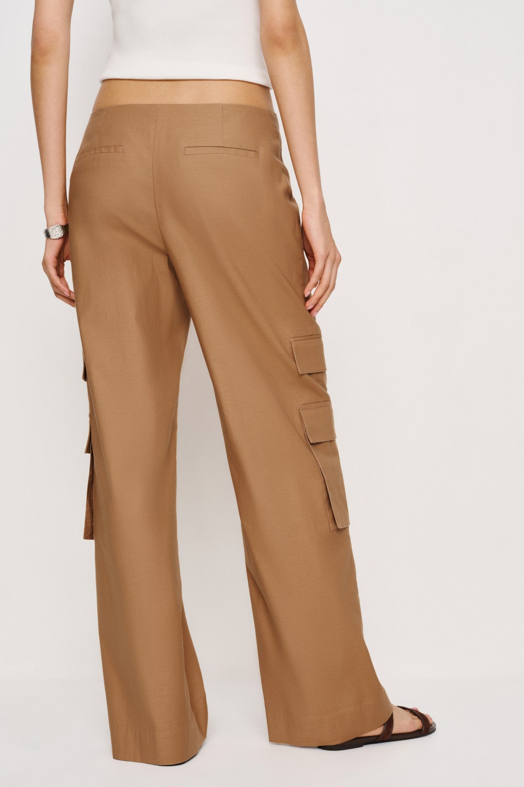 Vida Poplin Low Rise Cargo Pant by Reformation 2