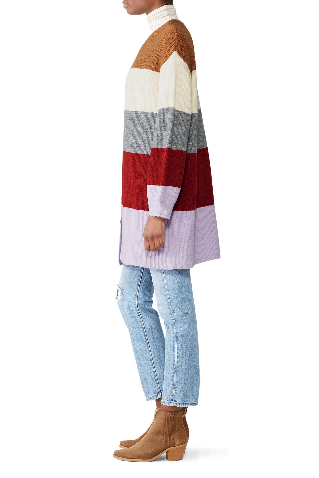 Multi Striped Cardigan by Moon River 1