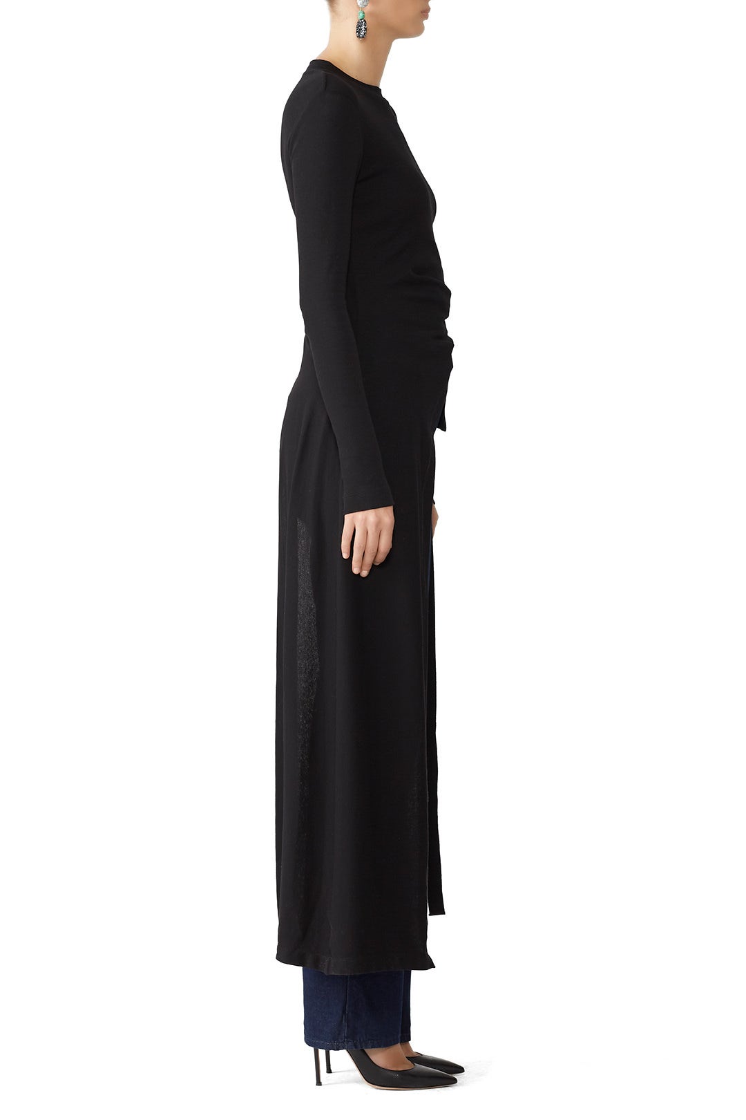 Long Sleeve Split Apron Top by Rosetta Getty 2