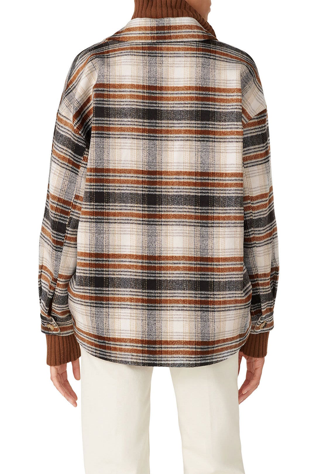Brown Plaid Shirt Jacket by VERO MODA 2