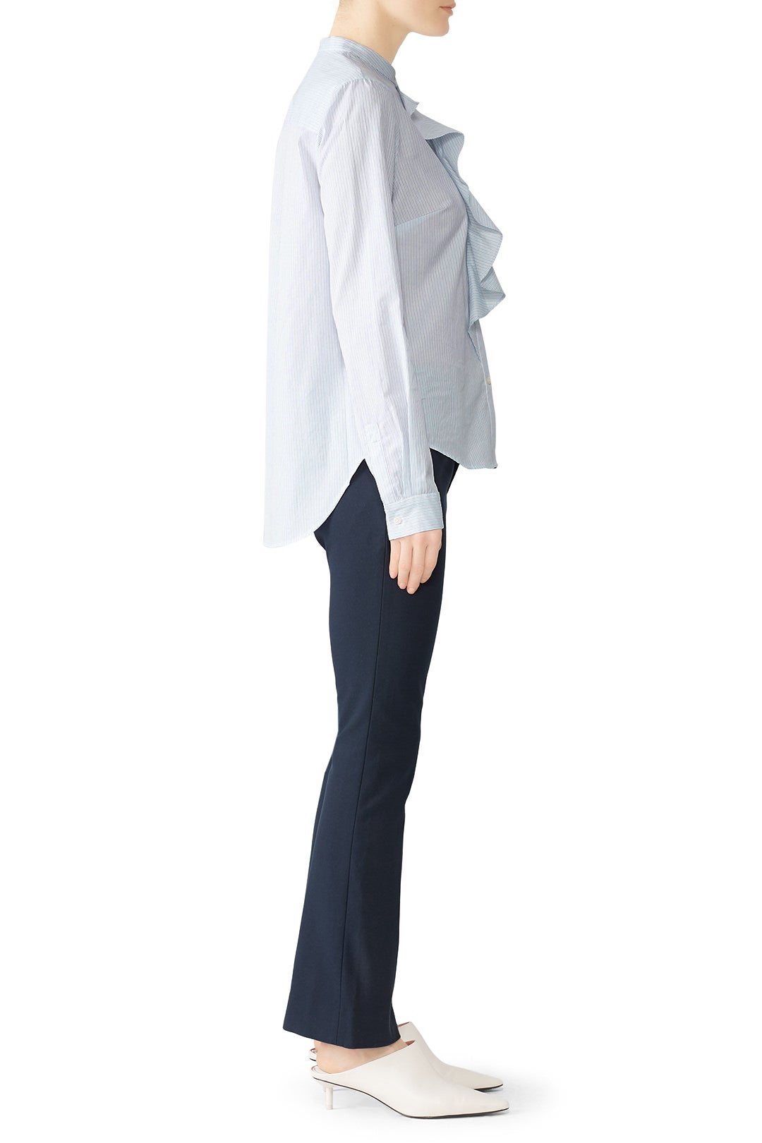 Cascade Ruffle Button Down by Derek Lam 10 Crosby 1