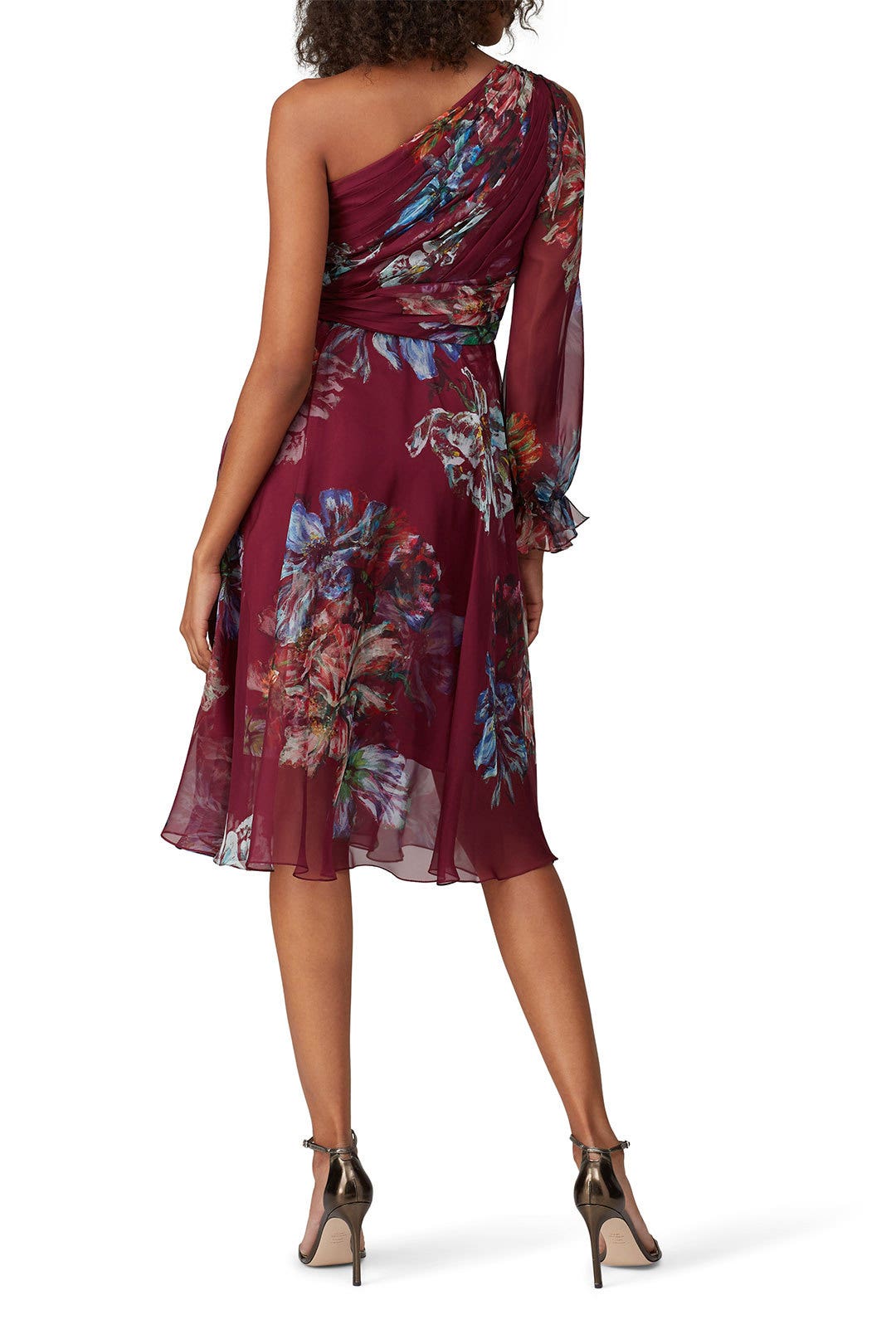 Floral Printed Cocktail Dress by Marchesa Notte 2