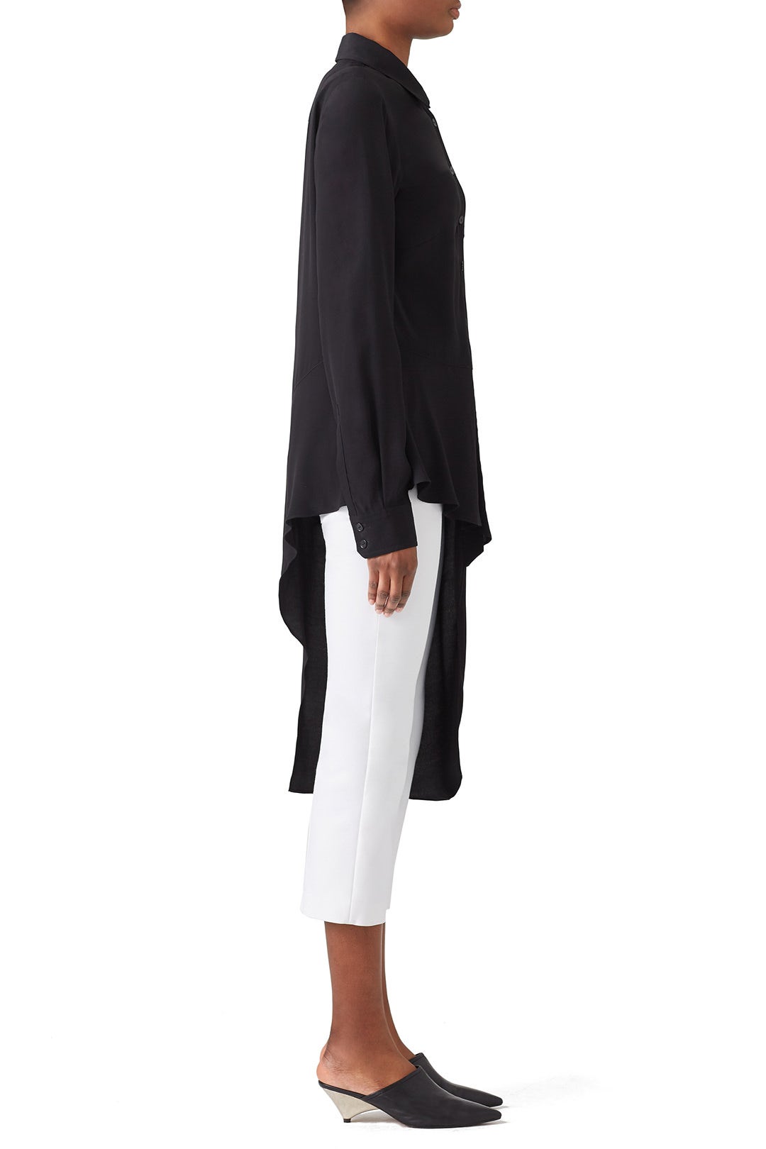 Black Asymmetric Shirt by Nanette Lepore 2