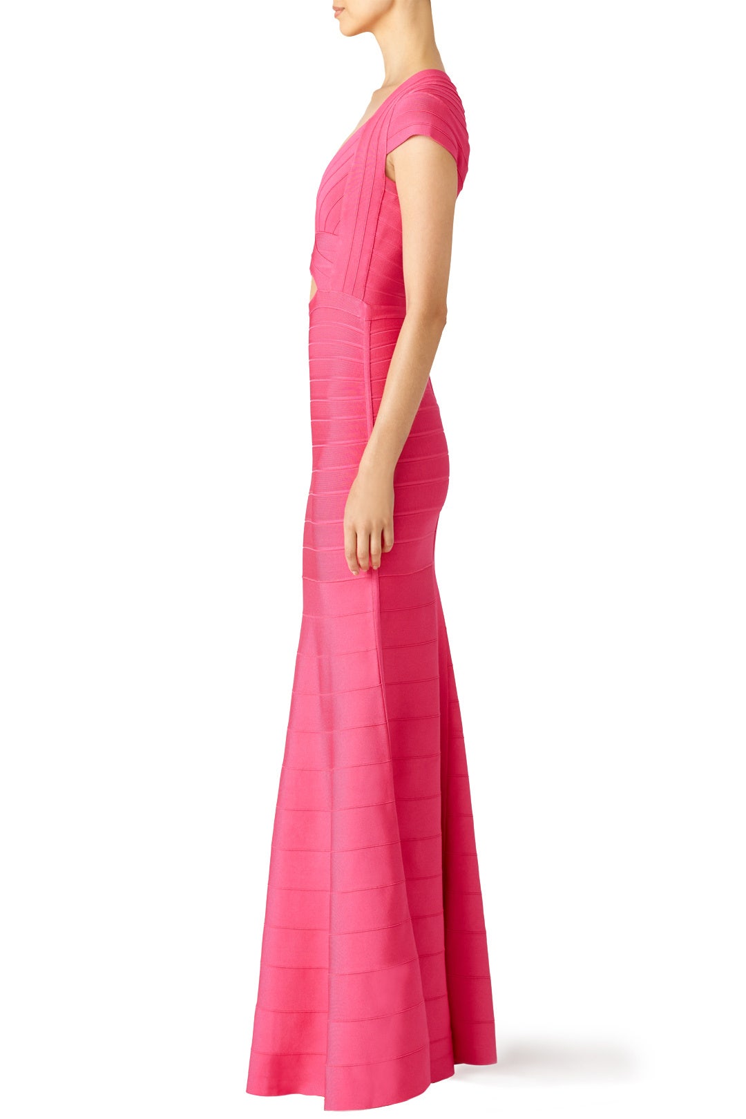 Pink Diamond Cutout Gown by Hervé Léger 2