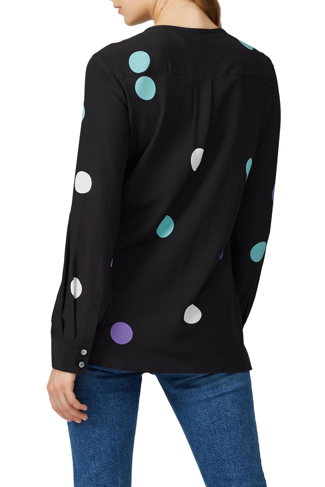 Polka Dot Button Down Blouse by Derek Lam 10 Crosby 2