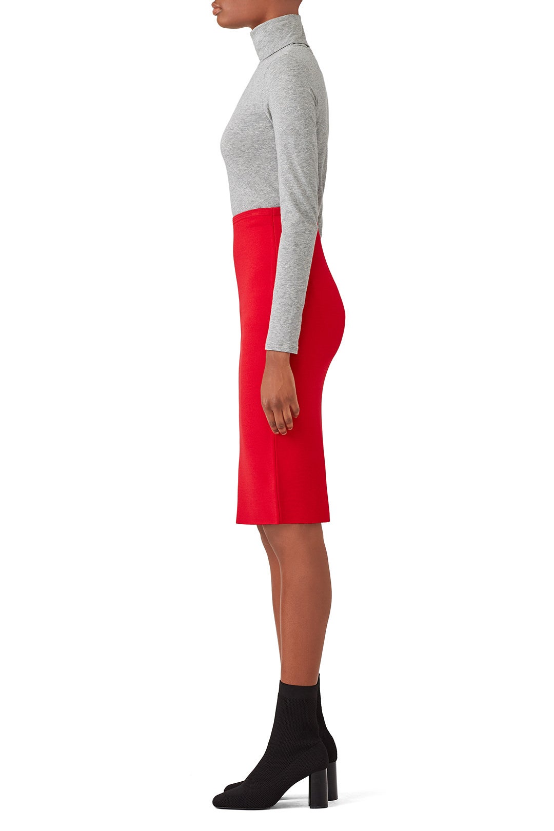 Red Knit Pencil Skirt by Diane von Furstenberg 2