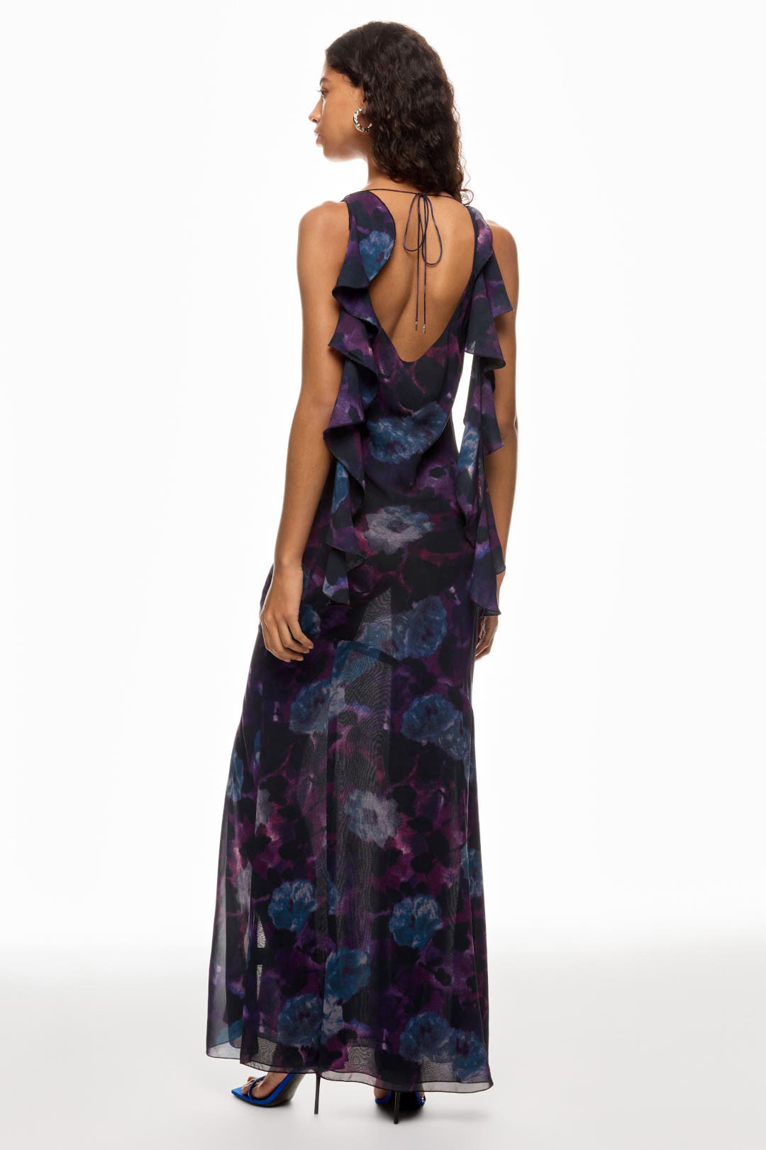 Chiffon Maxi Ruffle Dress by ROTATE Birger Christensen | Rent the