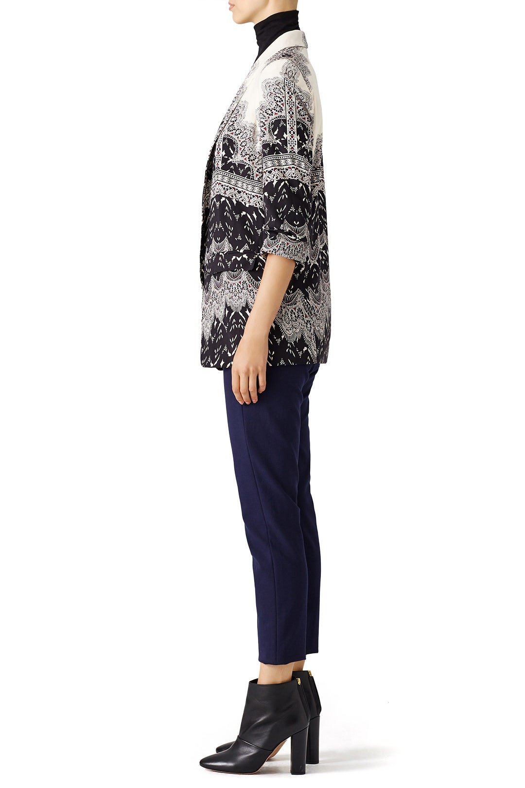 Black and White Print Blazer by TART Collections 1