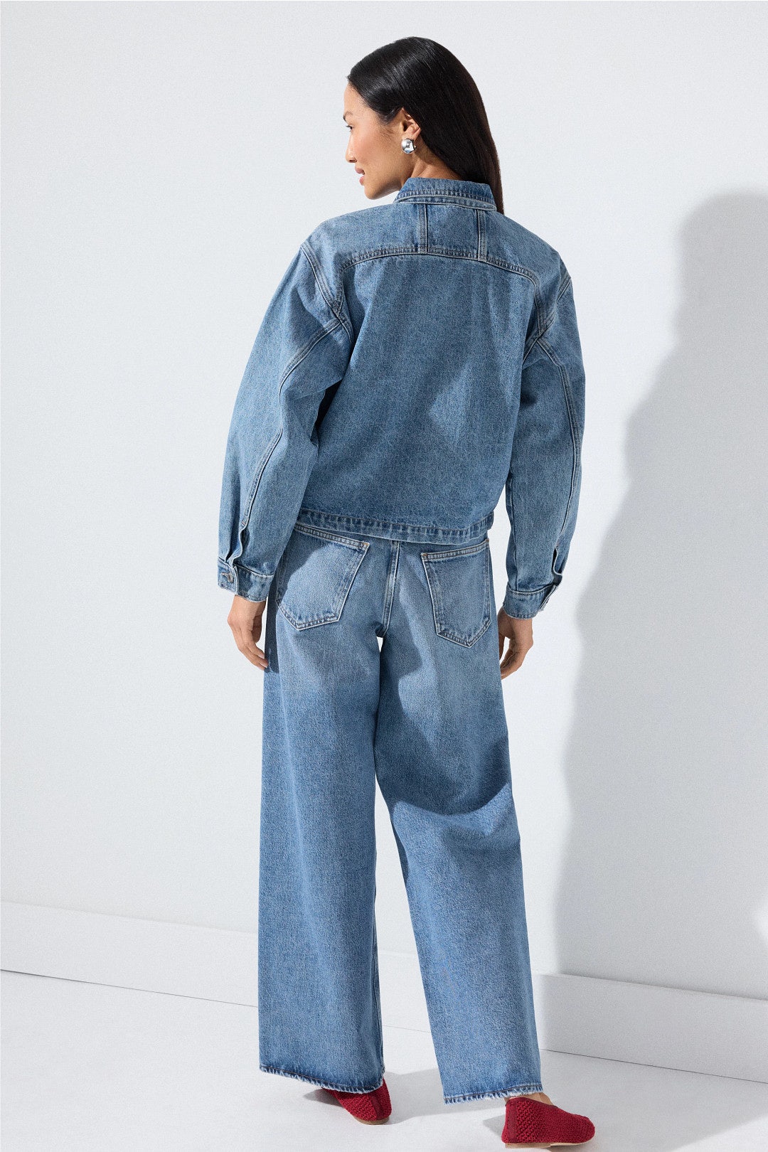 Denim Jacket With Utility Pockets by WARP + WEFT 2