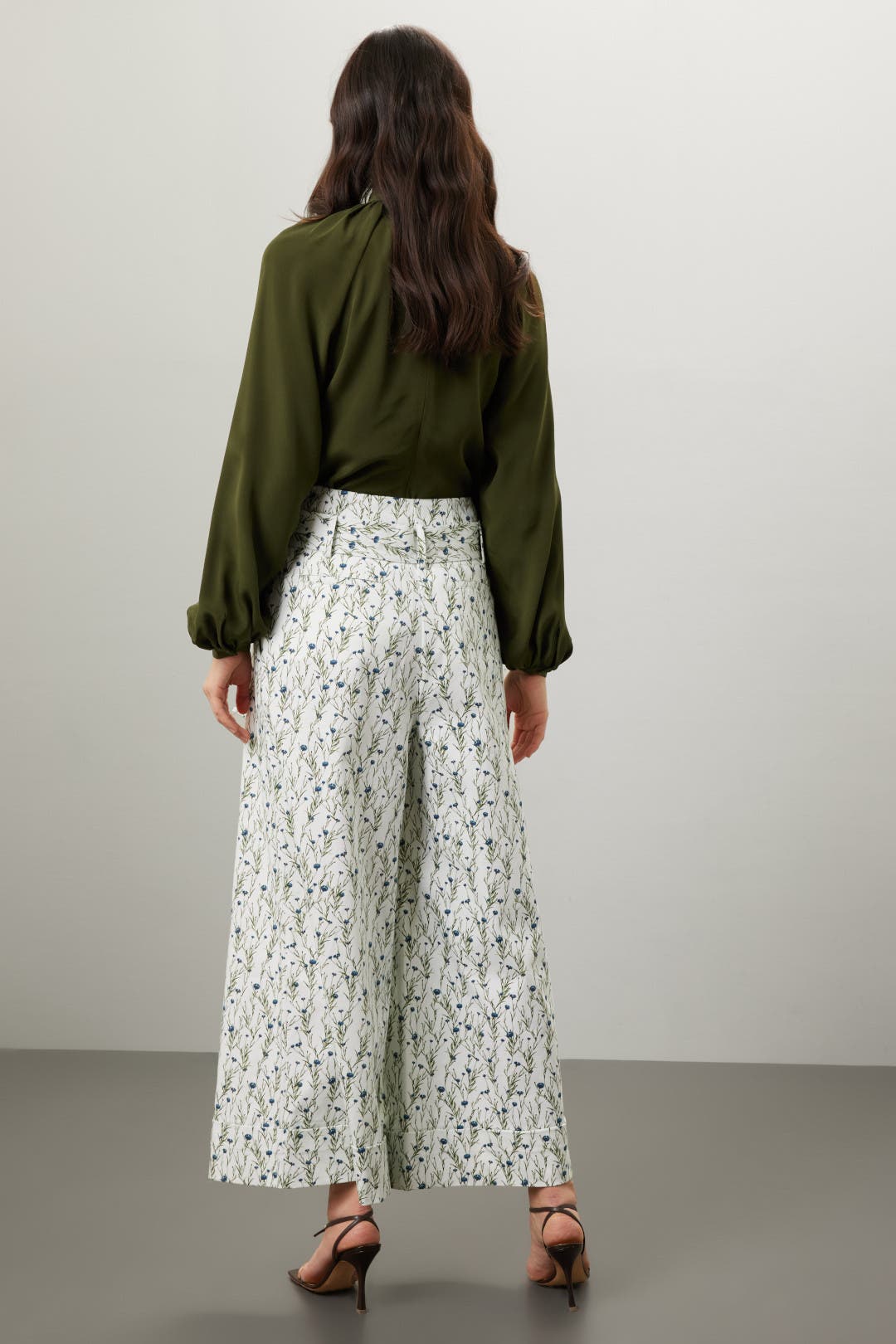 Belted Floral Cropped Trousers by Adam Lippes x RTR | Rent the Runway