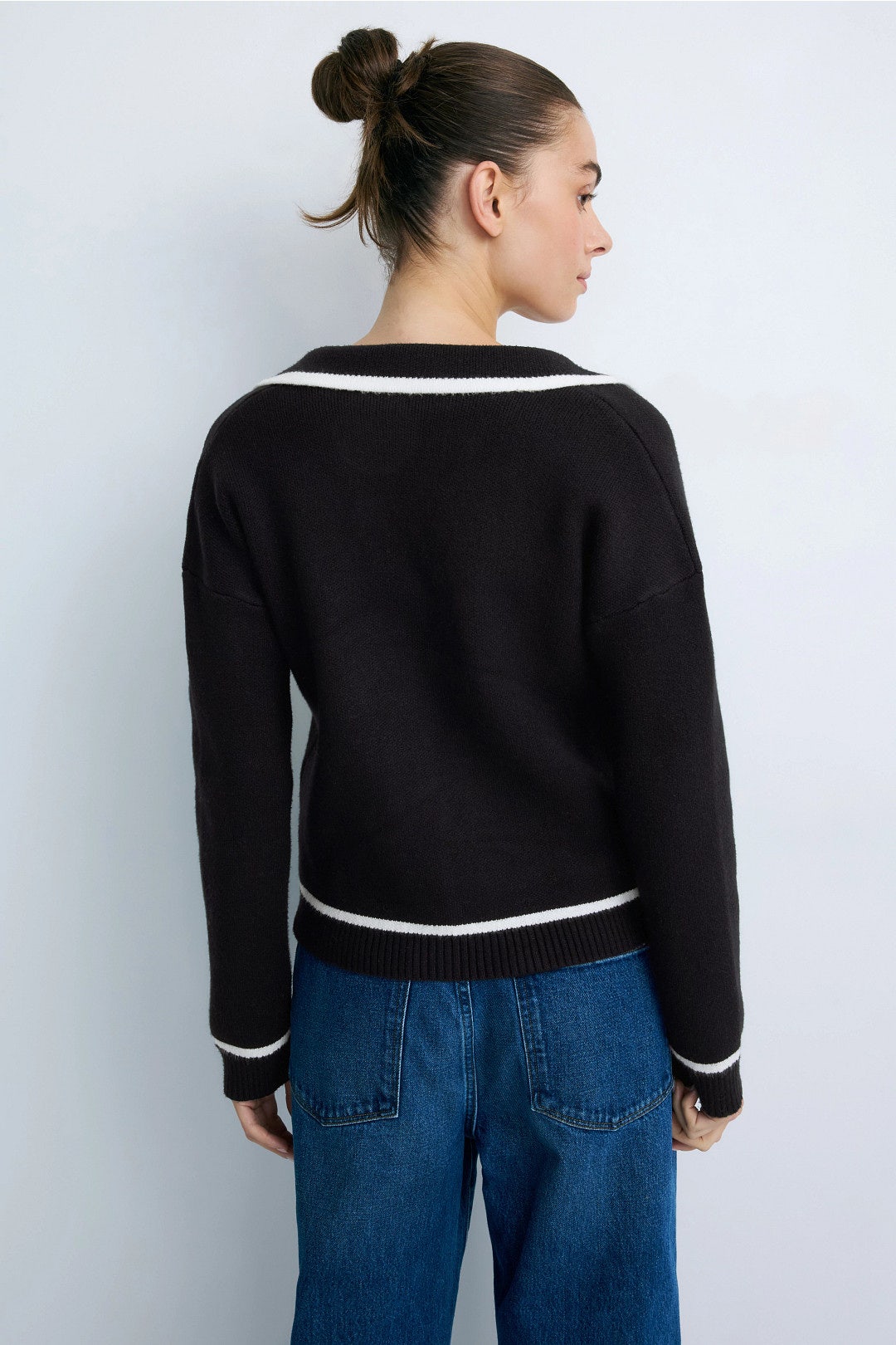 Astrid Piped Sweater Jacket by Central Park West 2