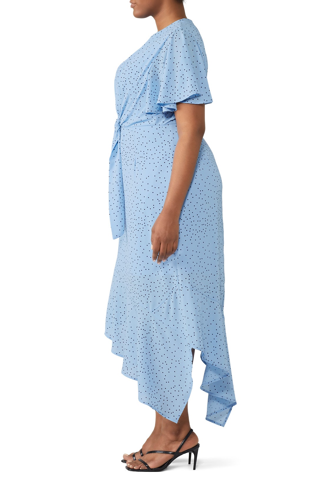 Polka Dot Tie Front Dress by LOST INK 2