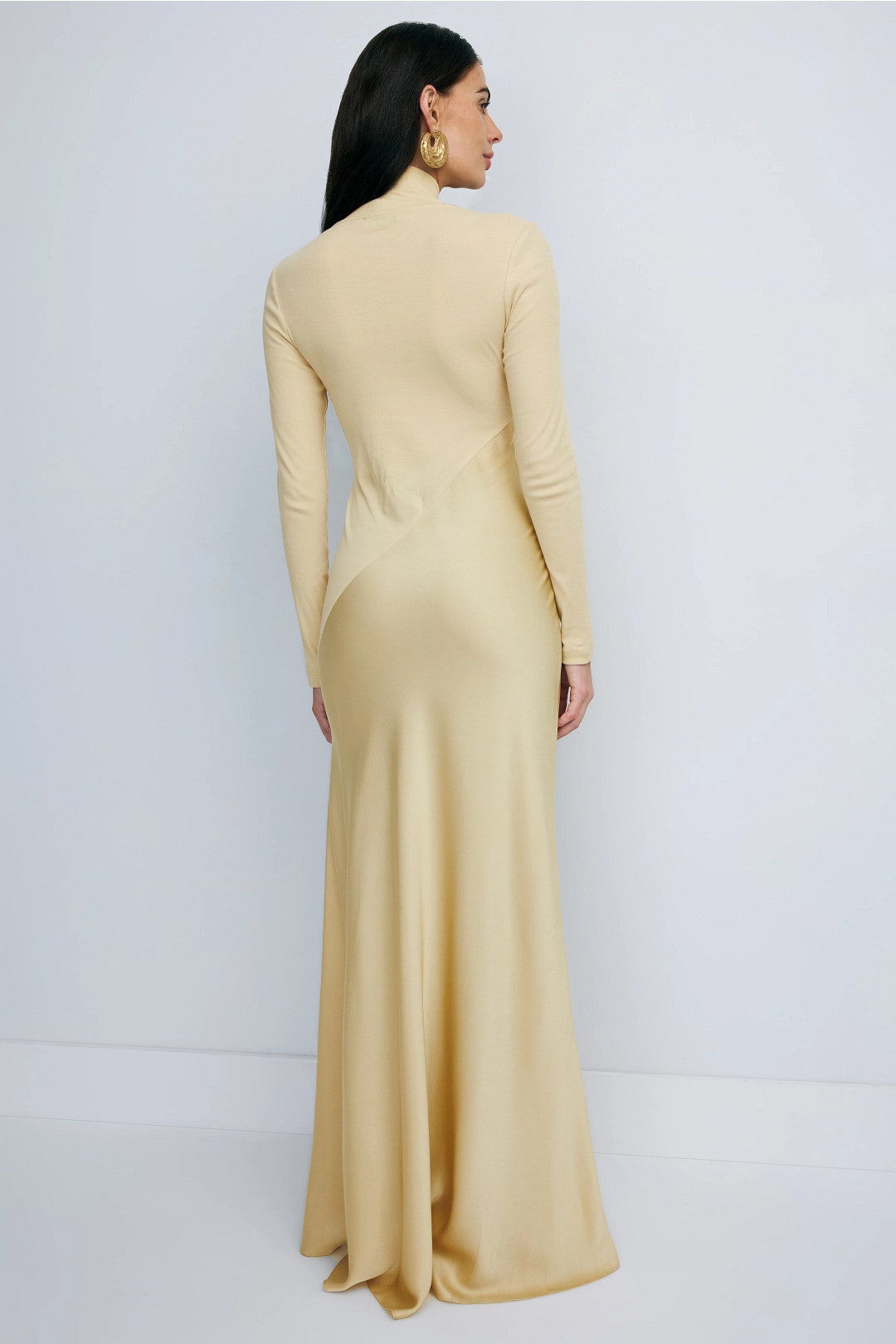 Off-White Bias Turtleneck Combo Gown by Rosetta Getty 2