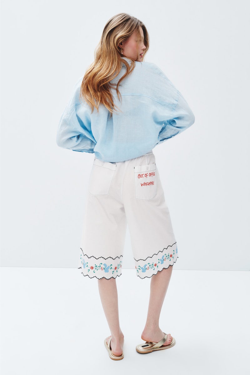 Coloured Embroidered Oversized Shorts by Stella Nova - Photo 2