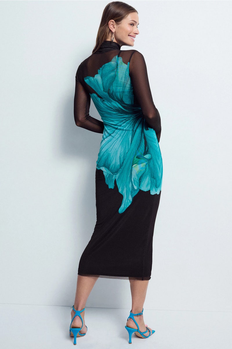 Navy Tier Gold Dress by Slate &amp; Willow | Rent the Runway