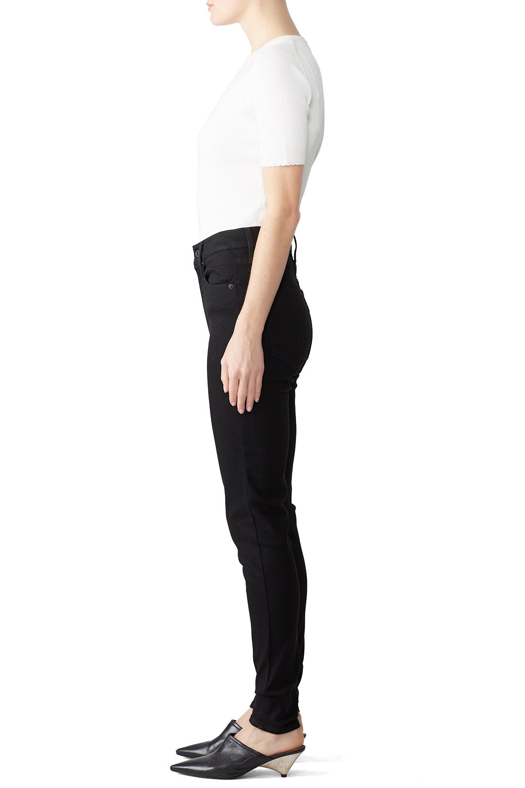 Black Mile High Super Skinny Jeans by Levi's 2