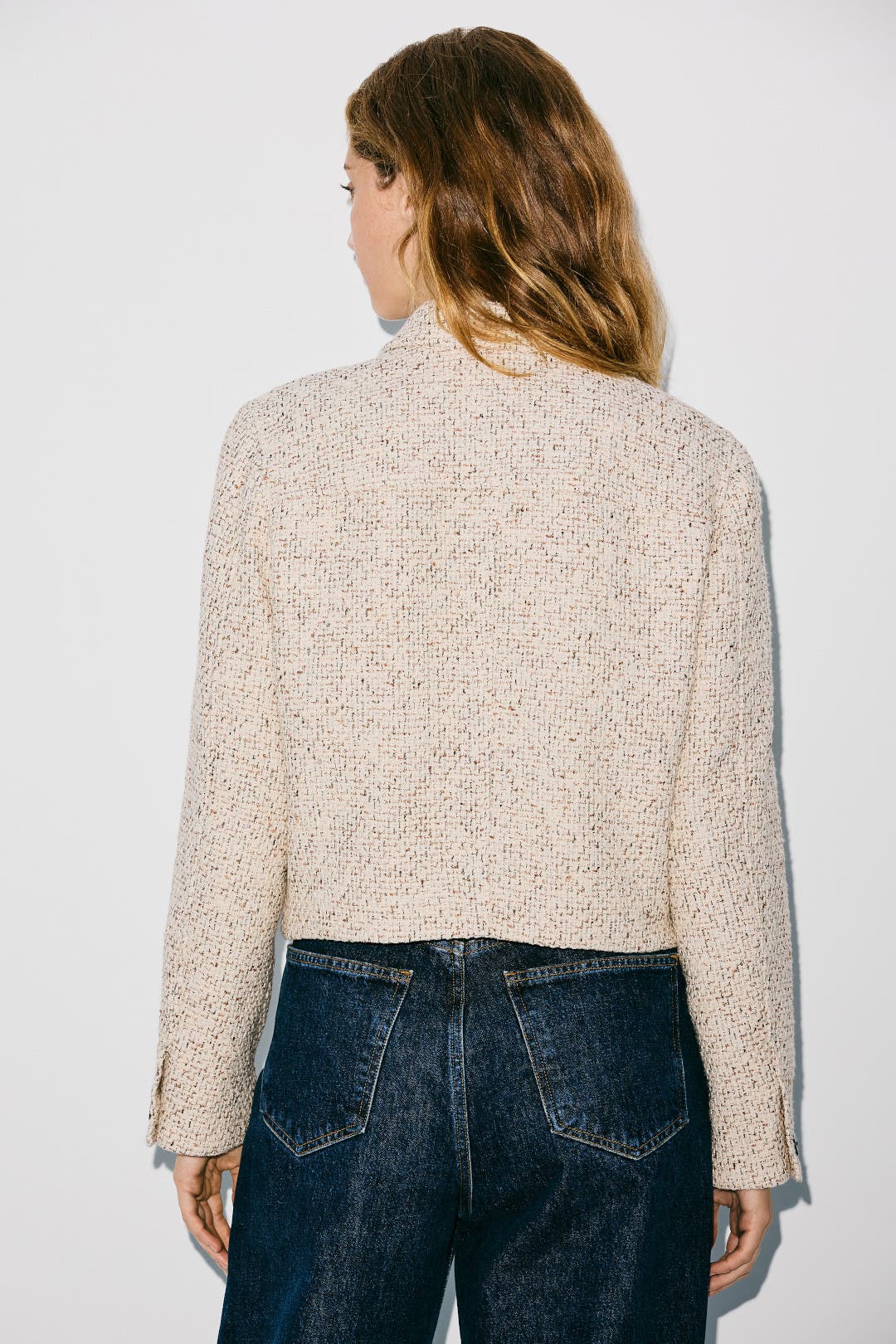 AMAIL Tweed big collar コート TWEED COLLARLESS COAT(BLACK) – ANCELLM