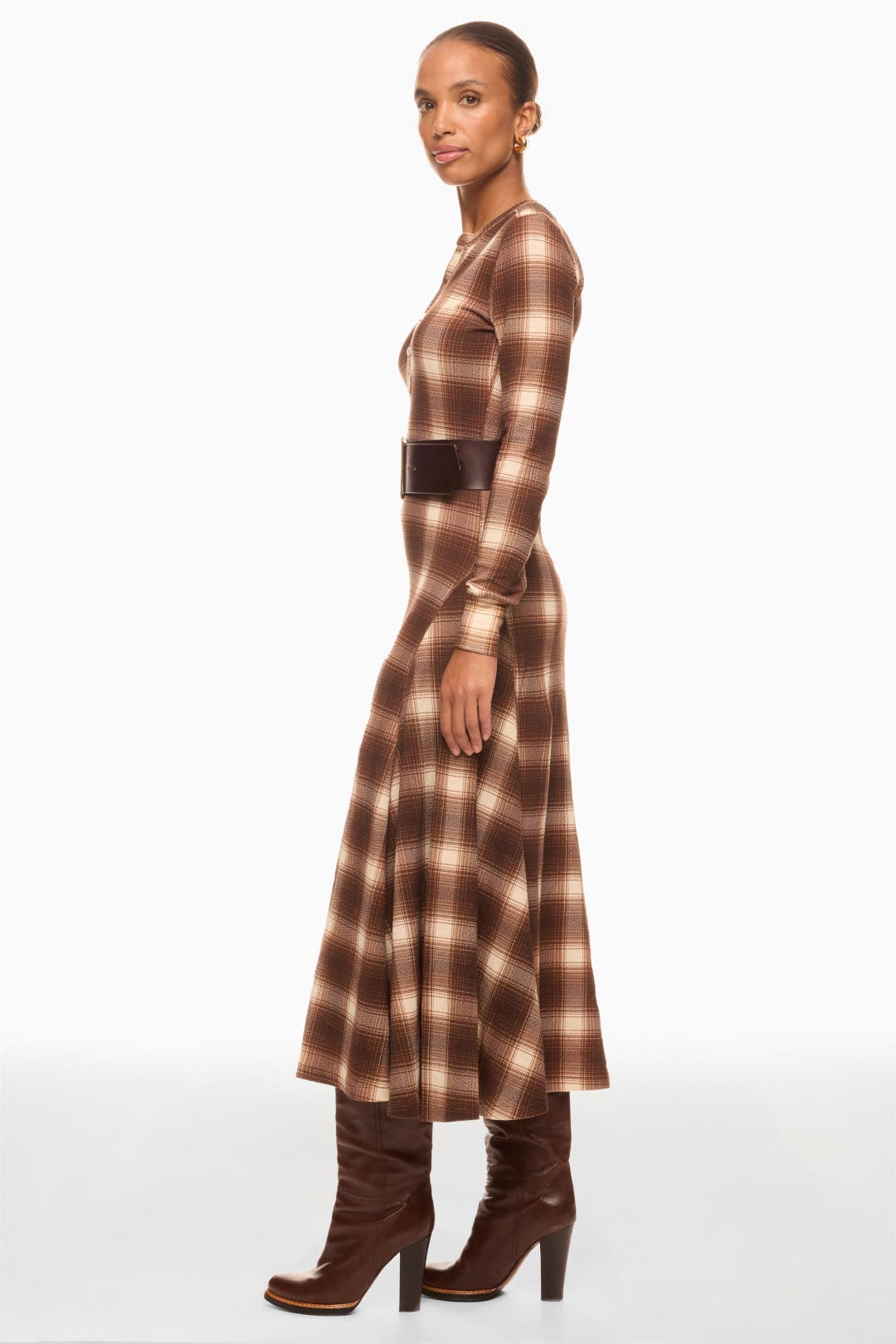 Plaid Waffle-Knit Henley Dress by Polo Ralph Lauren | Rent the Runway