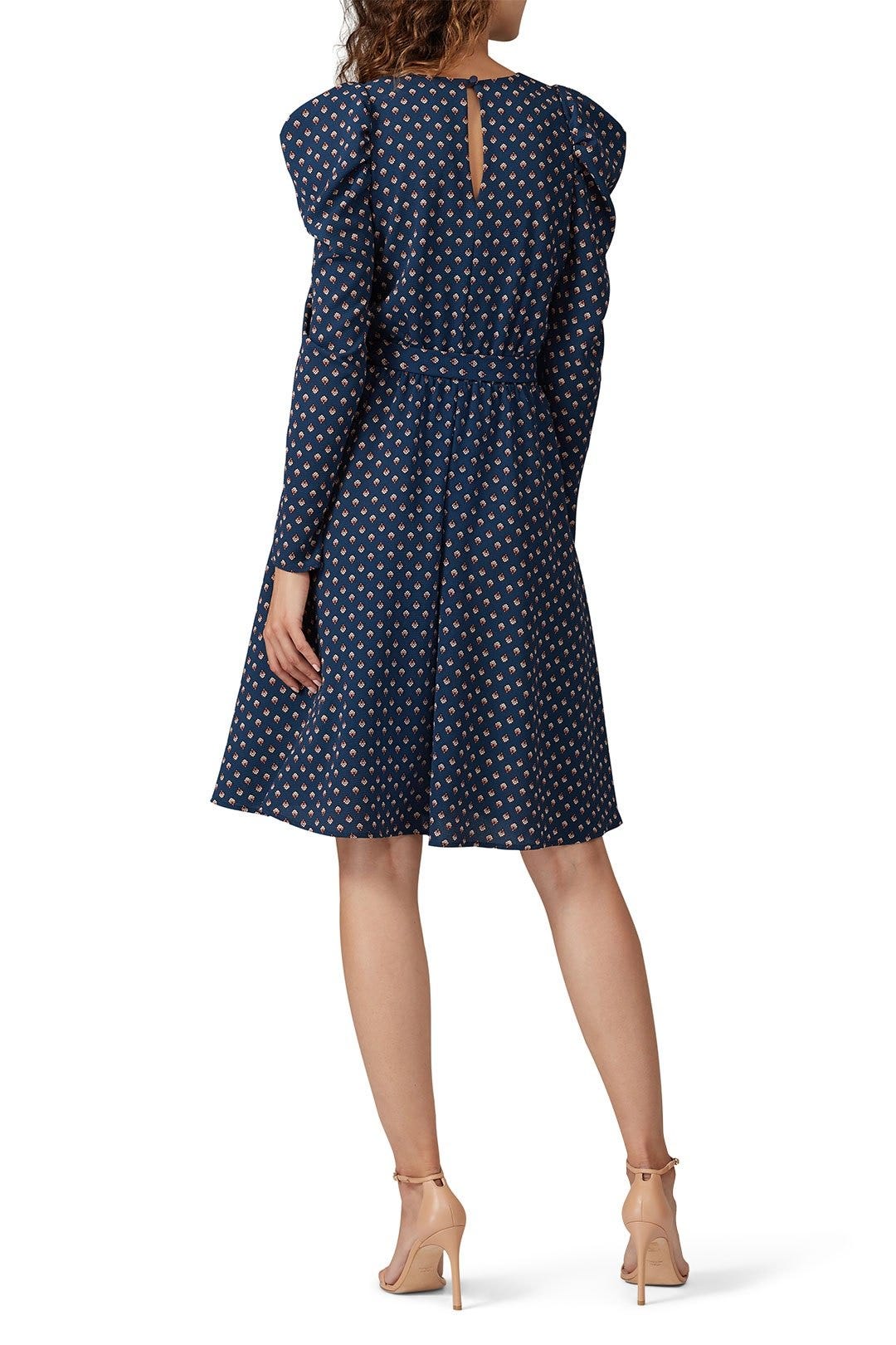 Long Puff Sleeve Surplice Dress by Slate & Willow 2