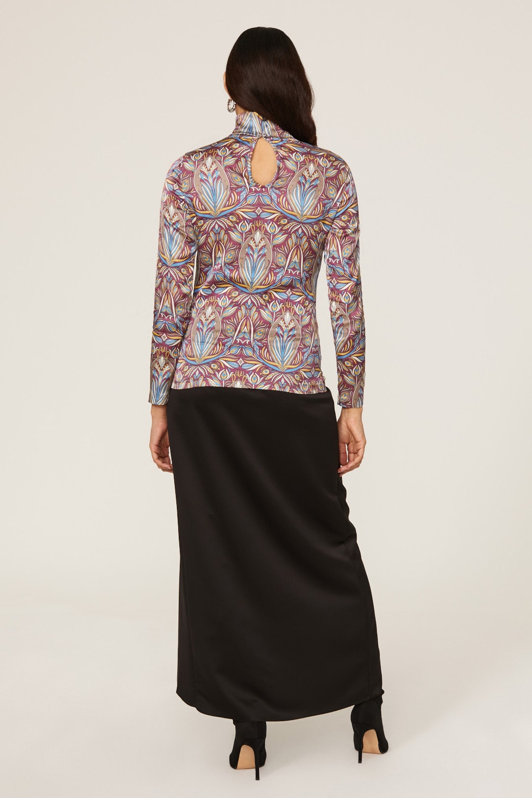 Nouveau Floral Turtleneck Top by SFIZIO 1