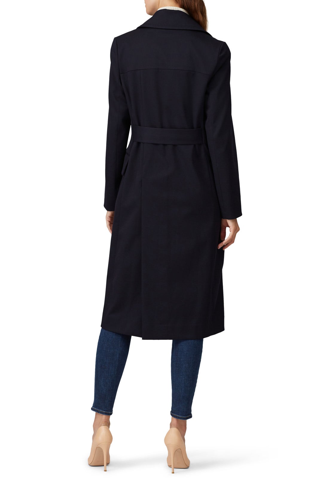 Navy Twill Double Breasted Coat by Victor Alfaro x RTR 1