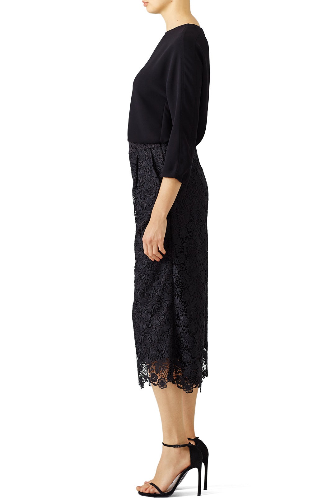 Black Holly Lace Culottes by Diane von Furstenberg 2