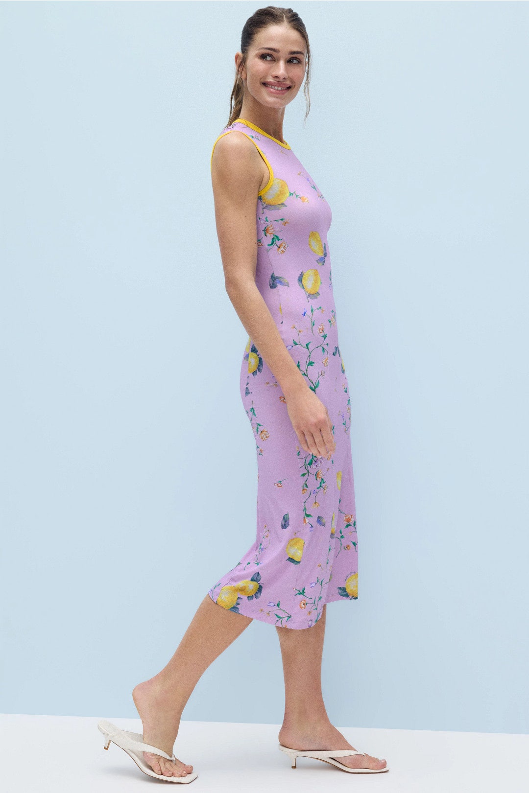 Lavender Lemon Tank Dress by Moschino Jeans 1