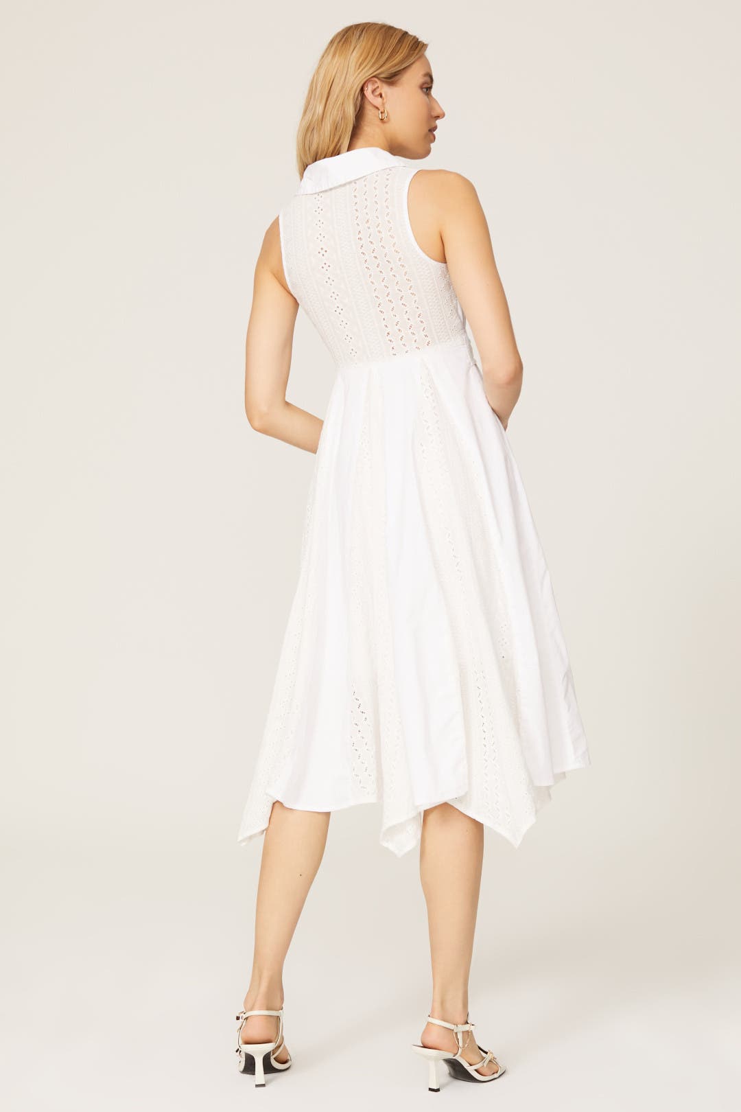 White Sleeveless Shirt Dress by Marissa Webb x RTR | Rent