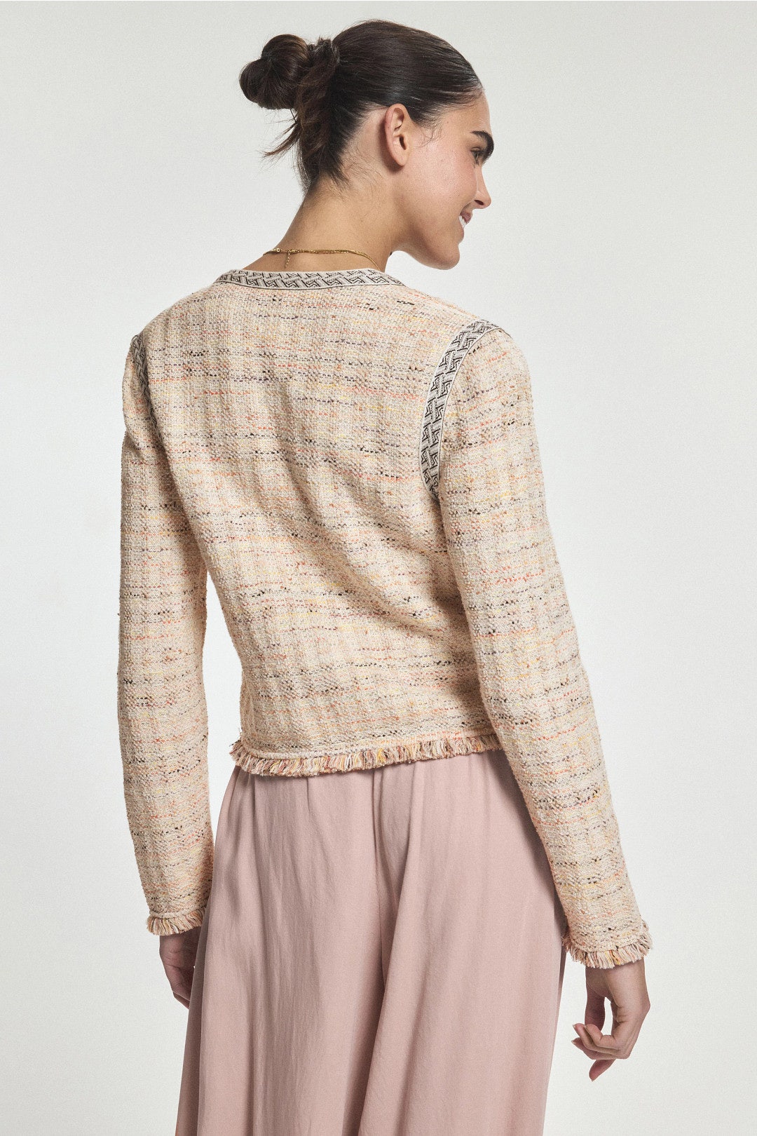 Contrast Trim Knit Jacket by NIC + ZOE 2