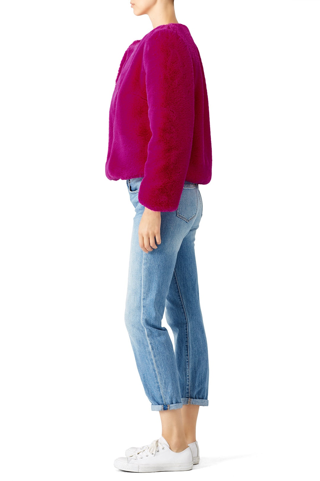 Fuchsia Faux Fur Jacket by Milly 2