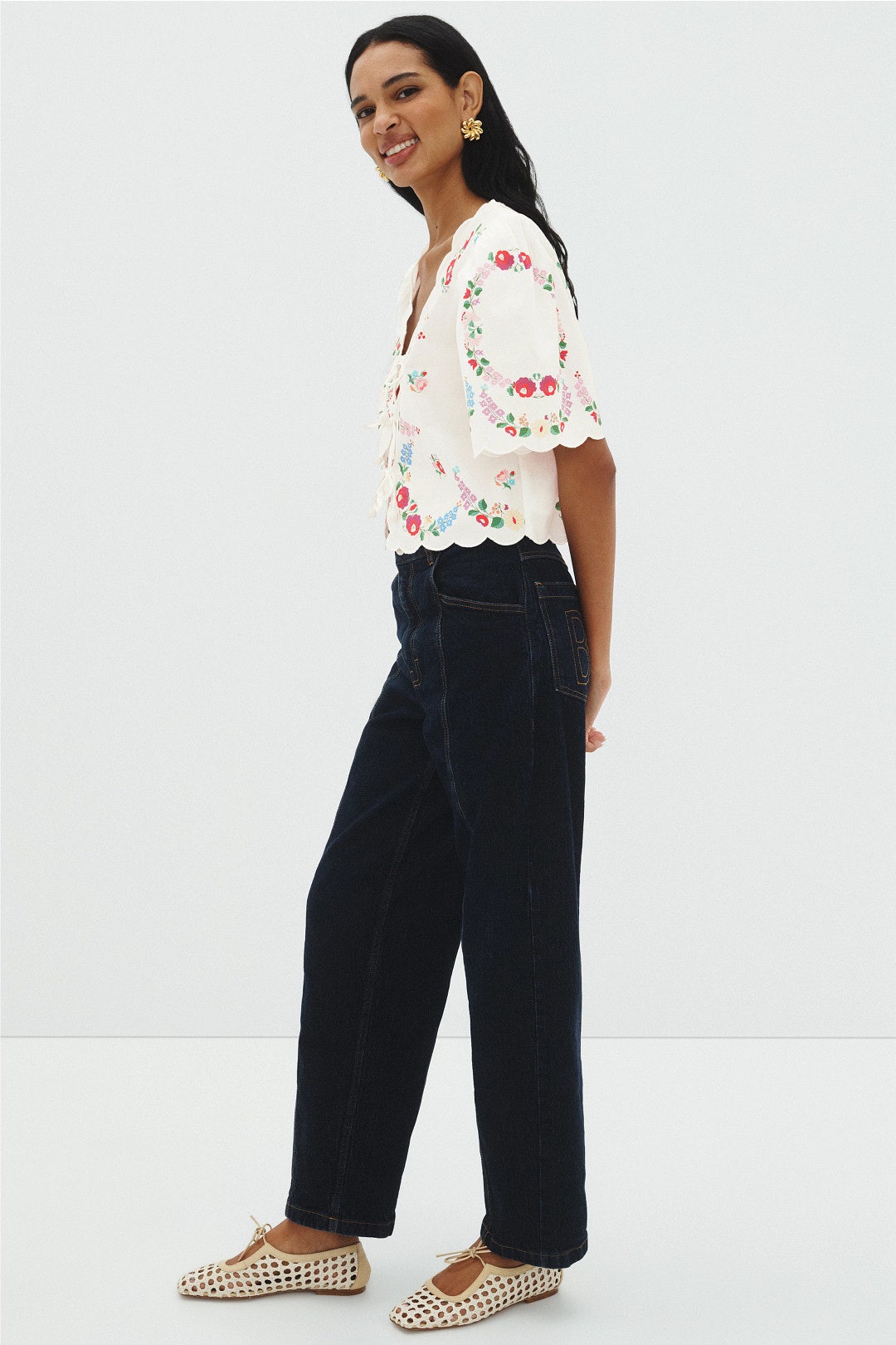 Multi Tie Front Cropped Top by Sea NY x RTR 1