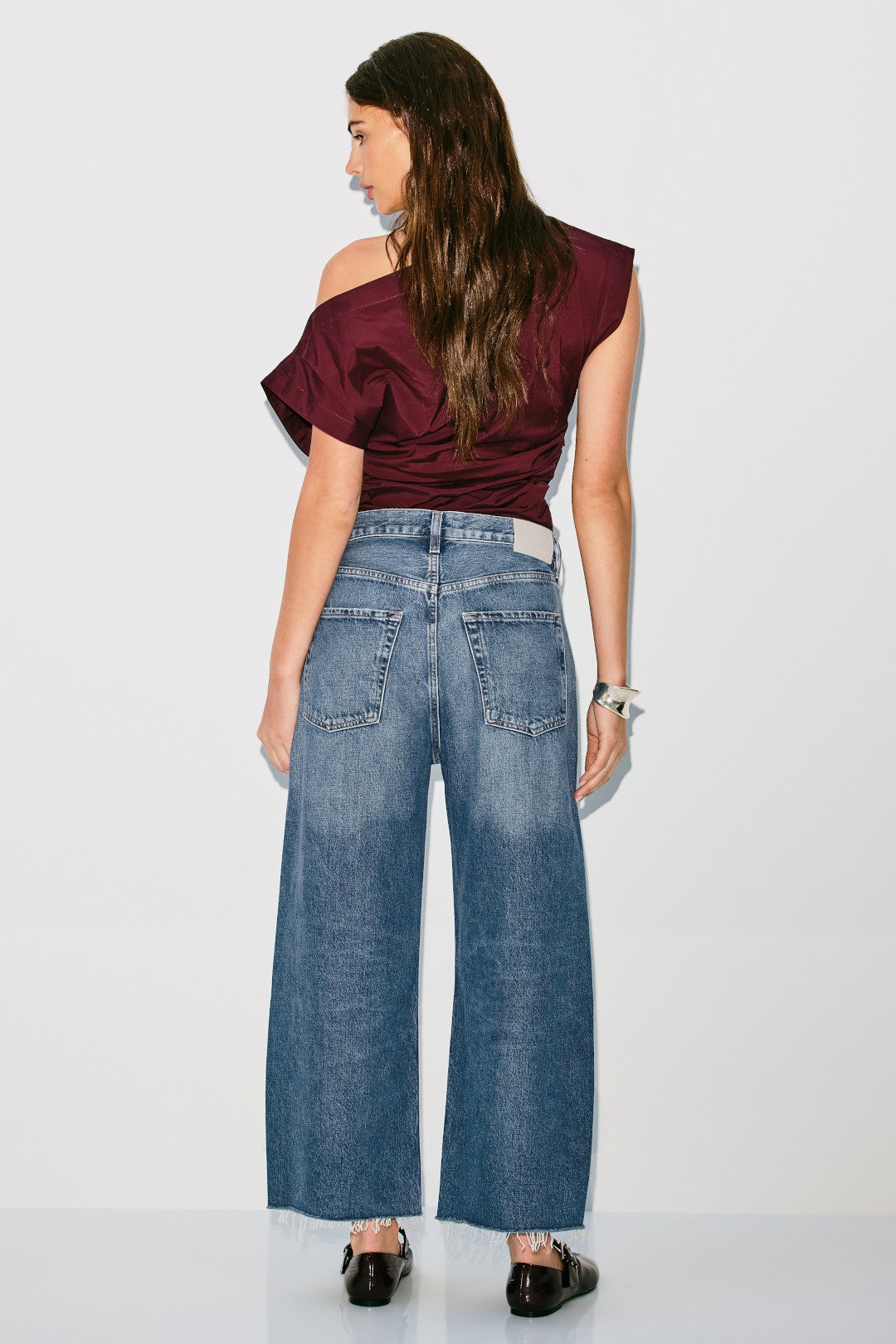 Ayla Raw Hem Cropped Wide Leg Jeans by Citizens of Humanity 2