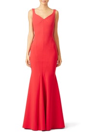 Red Whitney Gown by Chiara Boni La Petite Robe